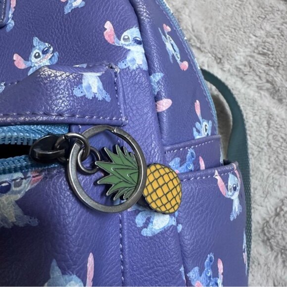 FLAWED Disney x Loungefly | Purple Lilo & Stitch Poses Mini Backpack | One Size - Picture 6 of 13